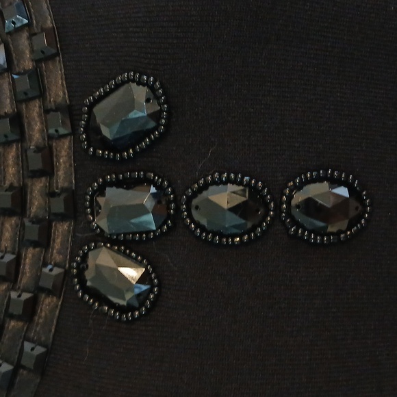 Black Embellished Pull Over Sweater Top Size.Small - Picture 2 of 6